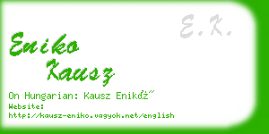 eniko kausz business card